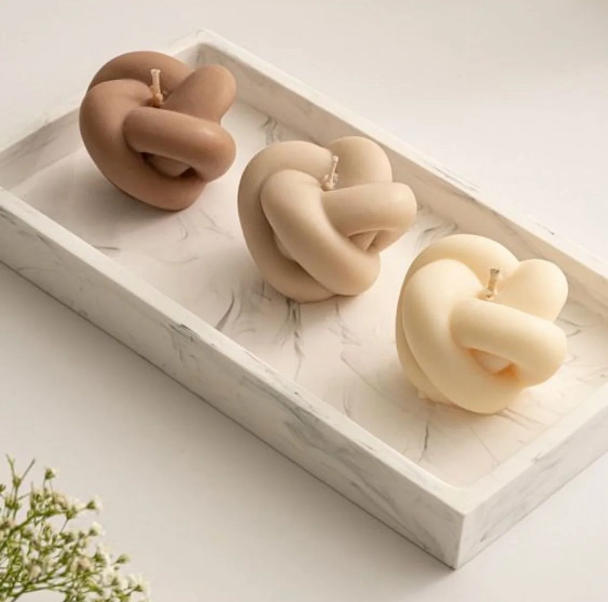 Bougies tressées